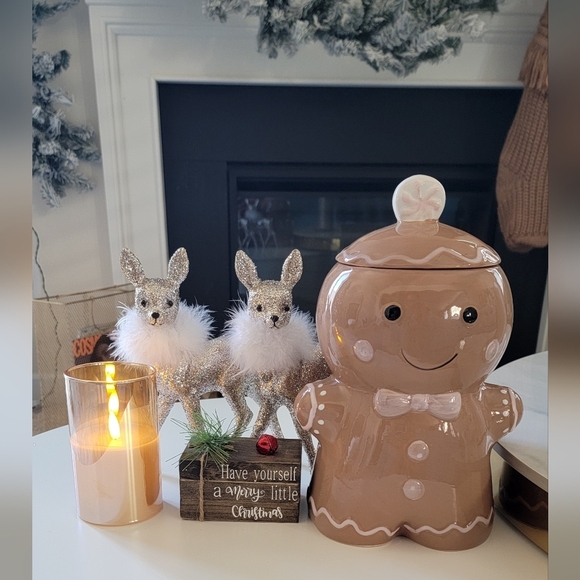 🍪 Tik Tok Viral Holly & Joy Gingerbread Cookie Jar 🍪 - Picture 5 of 7